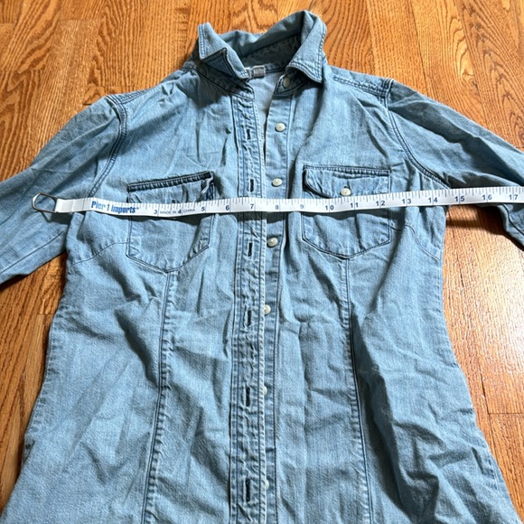 Button up chambray shirt Sz xs - Picture 6 of 6